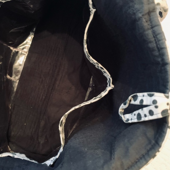 “Polkadot” Shoulder Tote w/ 10 Interior (Vinyl See Tru) Wall Storage Pockets - Picture 12 of 12